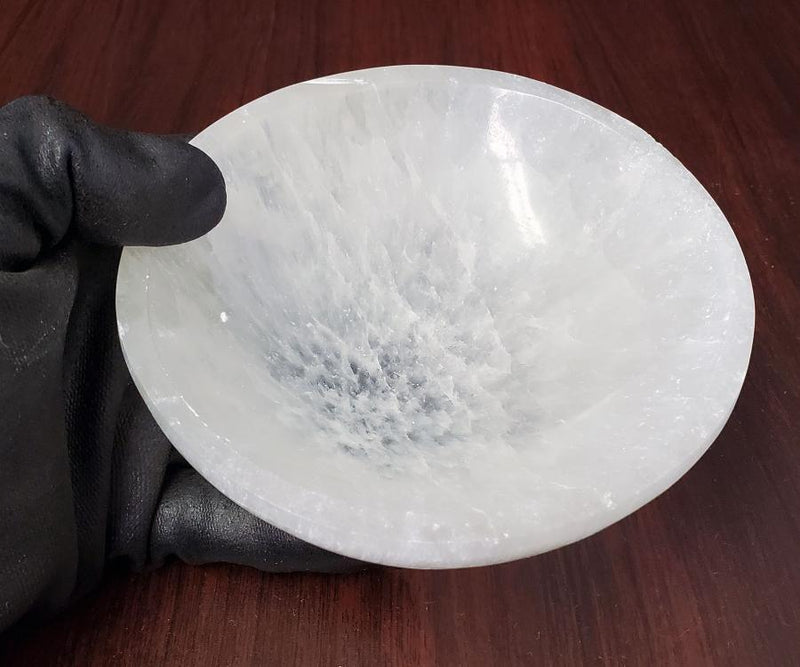 Selenite Round Bowls from Morocco, strong vibration, Angelic Realm FB3143