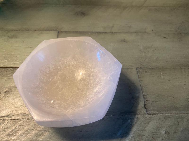 Selenite Hexagon Bowls, strong vibration, Angelic Realm FB2651