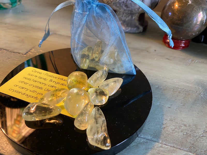 Tumbled Citrine, Natural from Brazil, Grab Bag FB3016