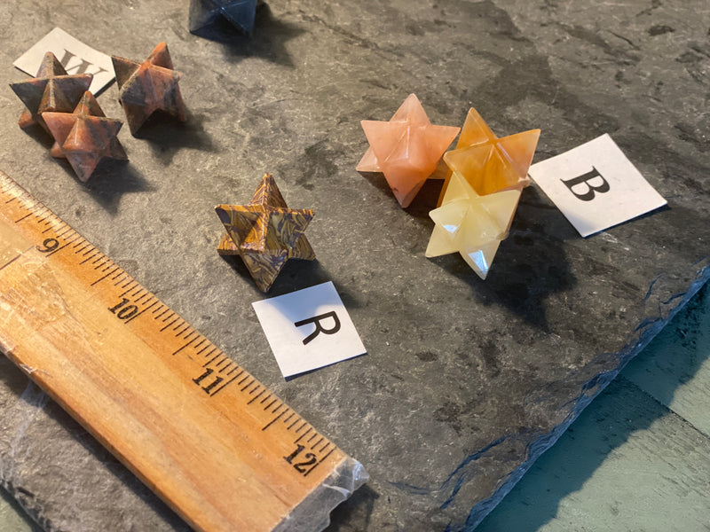 Assorted Merkaba carvings, Sacred Geometry for crystal grids FB2470