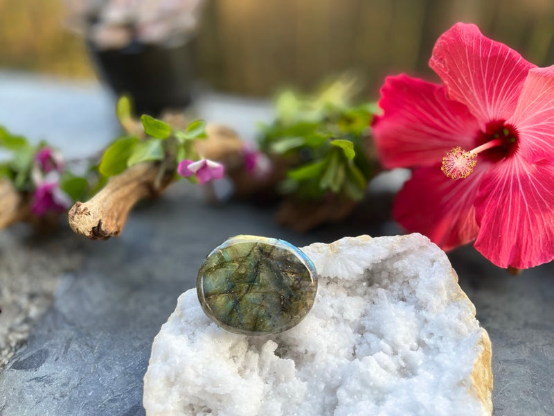 Labradorite Hand Pebbles with Flash - The Stone of Magic and Inner Spirit FB1398