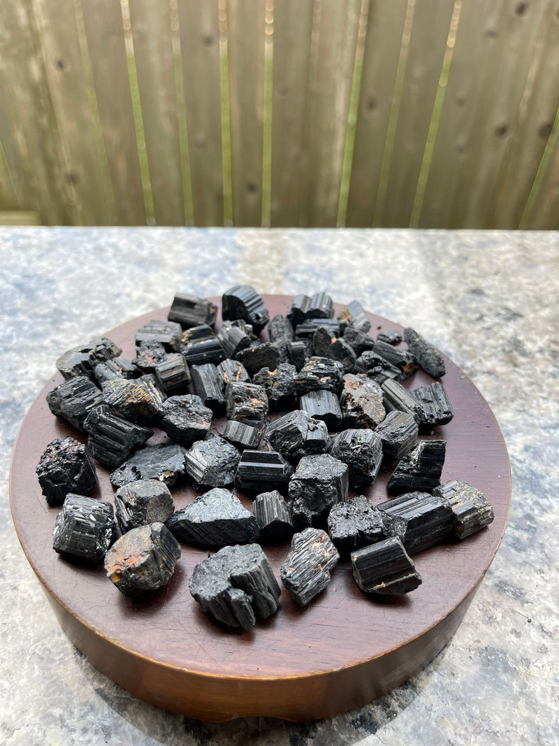 Black Tourmaline Rough Nuggets for grounding and transmuting negative energy FB2322