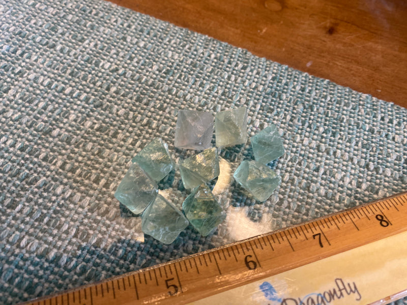 Rainbow Fluorite Natural Octahedrons for confidence, intuition, neutralize stress, FB2114