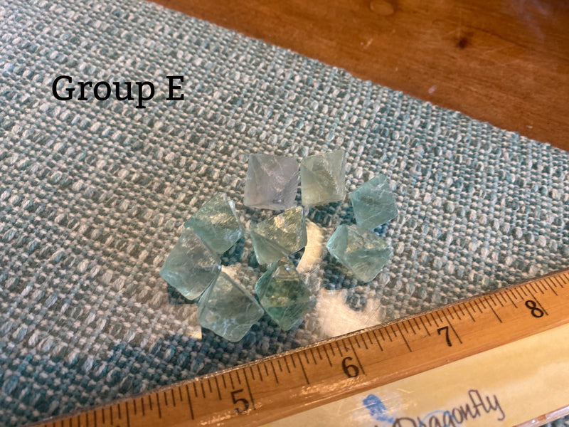 Rainbow Fluorite Natural Octahedrons for confidence, intuition, neutralize stress, FB2114