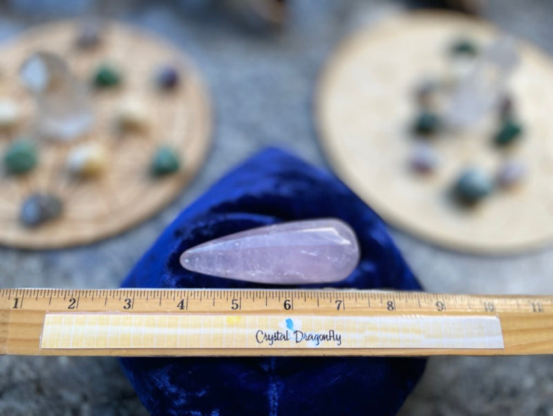 Rose Quartz Wand, Smooth rounded shape for calm, nurturing, love and the Heart Chakra FB1097