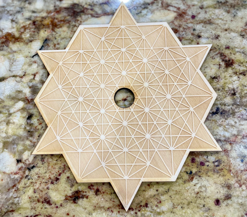 Wood Cut Out Crystal Grid Bases - FB2982