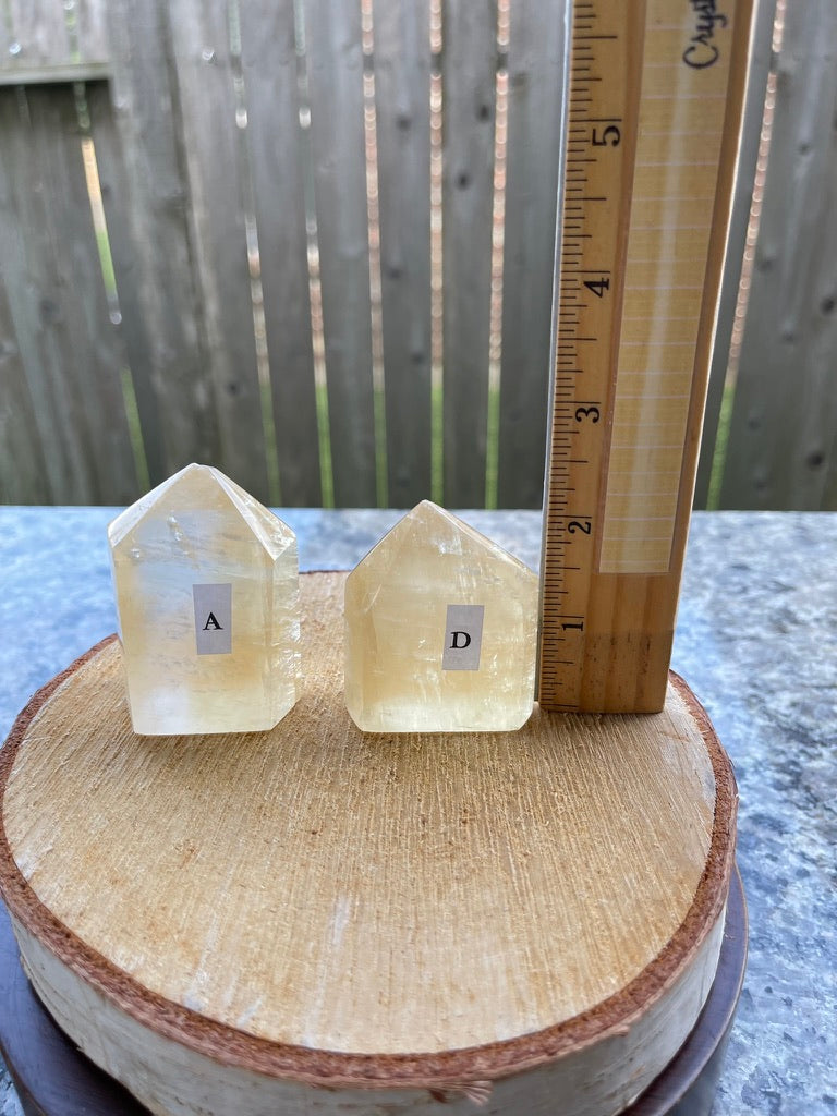 Golden / Honey Calcite Generator Point (Tower) FB1115