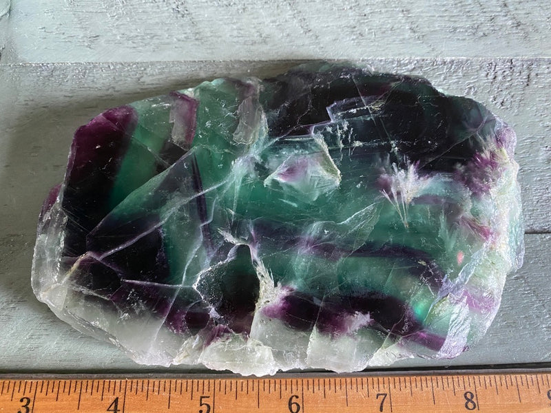Rainbow Fluorite Thick Slabs for confidence, learning, stability, memory FB1549