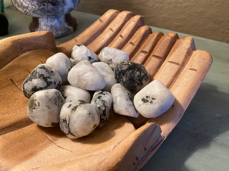 Tumbled Rainbow Moonstone - Connection to the Inner Goddess, Intuition