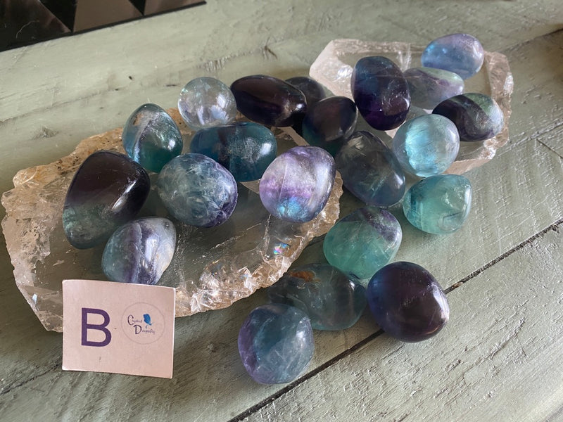 Tumbled Rainbow Fluorite for Confidence, Stress & Negative Energy