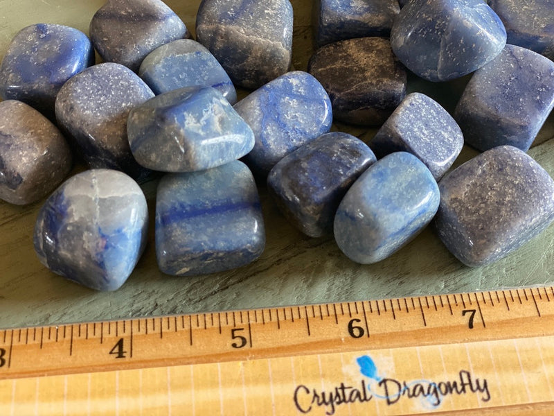 Tumbled Blue Quartz for communication, calm, tranquility, and the Spiritual Realm