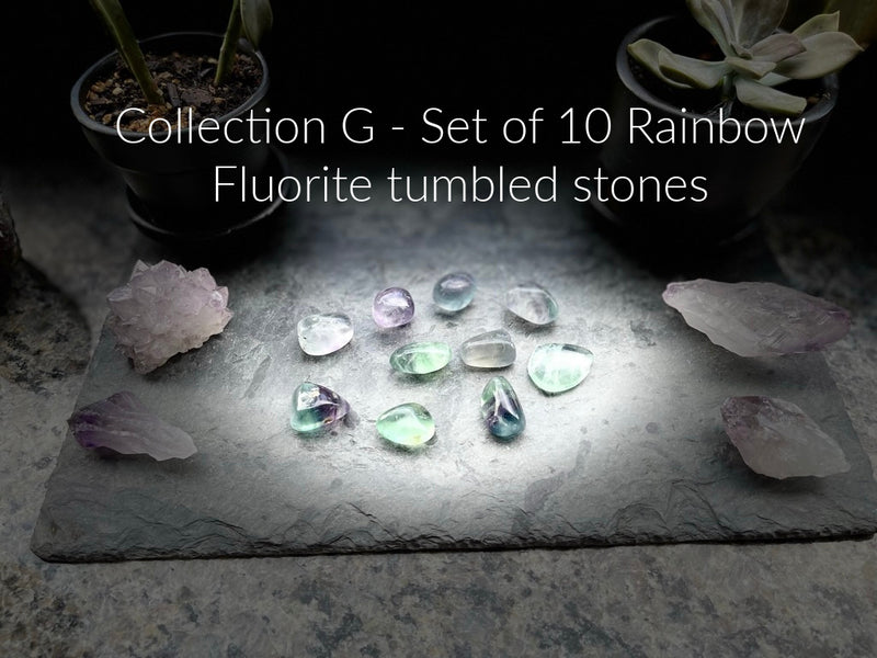 Tumbled Rainbow Fluorite for Confidence, Stress & Negative Energy