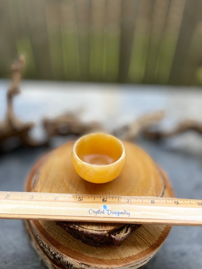 Gemstone Bowls, Thick Orange Calcite or Small Tiger Eye FB2691