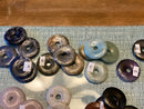Gemstone "Donuts" or Pi Stones for Jewelry, Crystal Grids or Sphere Stand FB1788