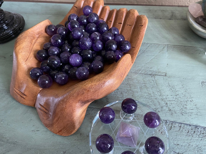 Amethyst Mini Sphere from South Africa,Third Eye Chakra FB2949 💜