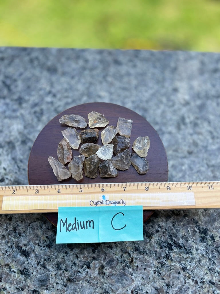 Smoky Quartz Natural / Rough crystals from Brazil, grounding and protection