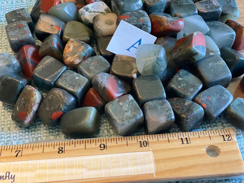 Tumbled African Bloodstone Cube-like
