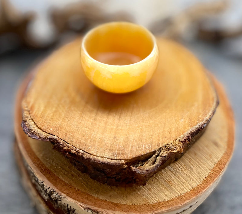 Gemstone Bowls, Thick Orange Calcite or Small Tiger Eye FB2691