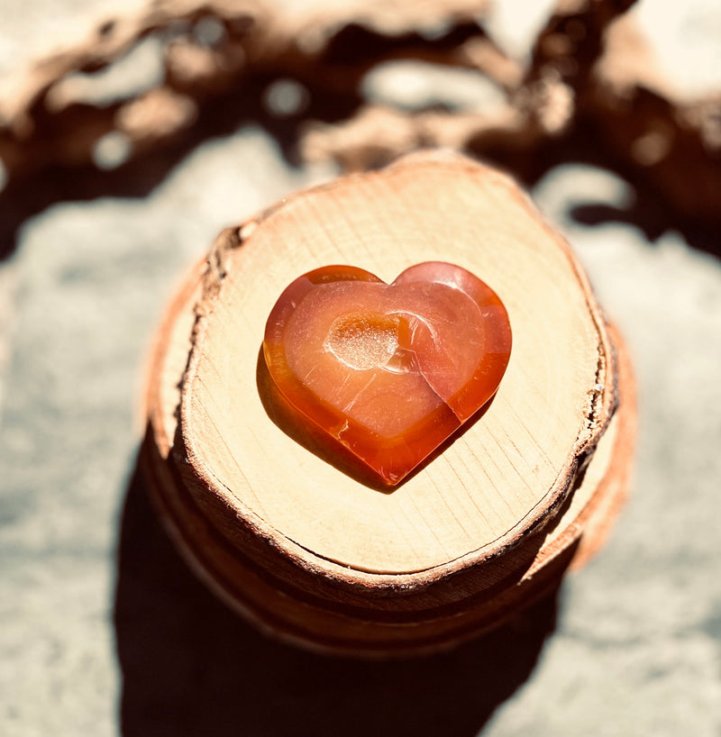 Carnelian Drusy Carved Heart for vitality FB2194