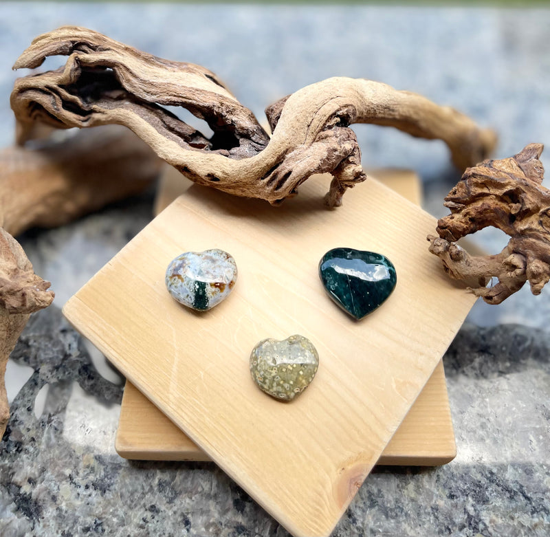 Ocean Jasper Pocket Hearts from Madagascar FB1881