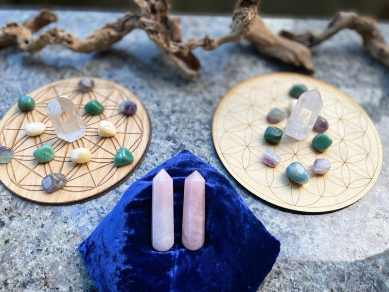 Rose Quartz Single Terminated Wands for Crystal, Reiki, Energy Healing, Crystal Grids FB1916