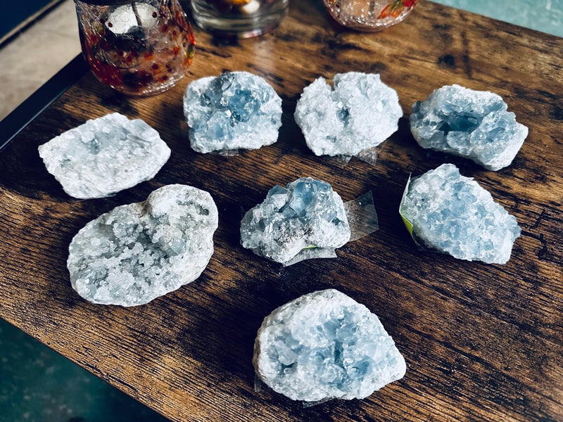 Celestite Clusters from Madagascar - Angelic Realm Crystal FB1306 🌸