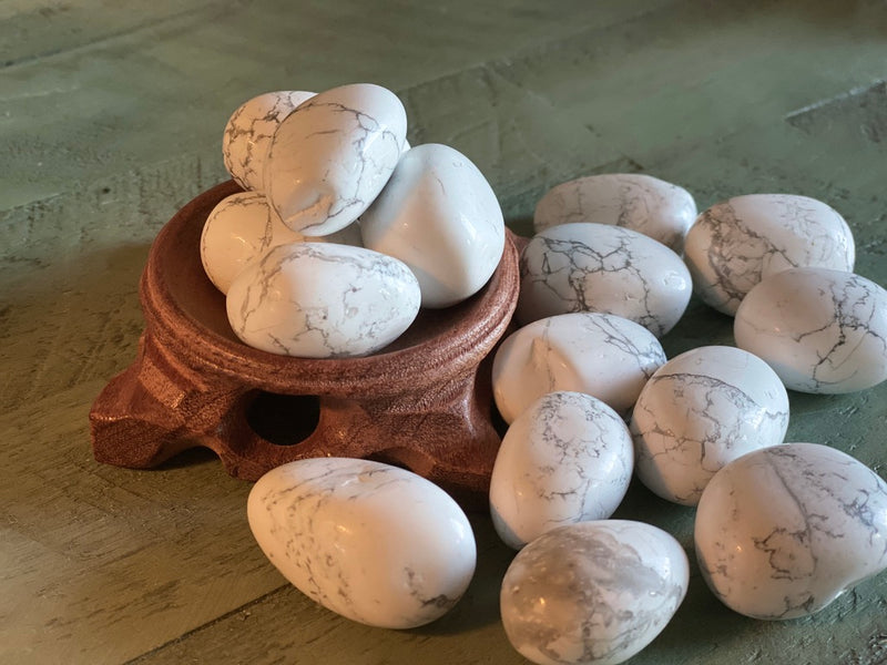Tumbled White Howlite, a Stone of Awareness for tact, calming, & healing