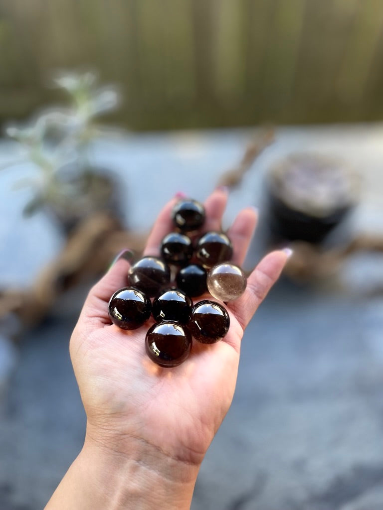 Smoky Quartz Spheres, Small for Grounding, Protection FB1892