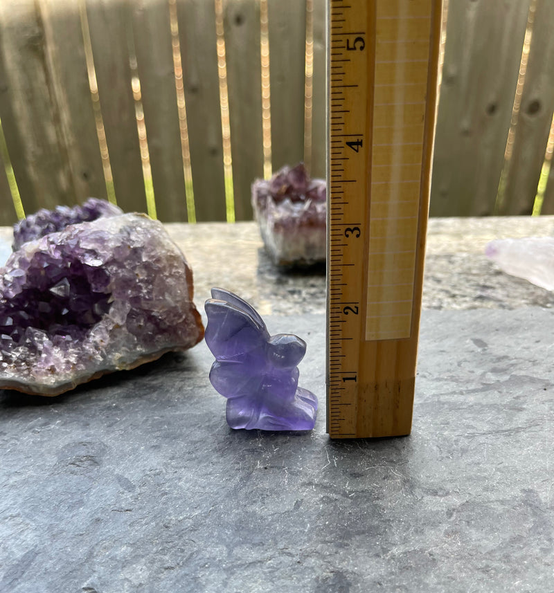 Kneeling Purple Fluorite or Rose Quartz Fairy with Wings FB2960