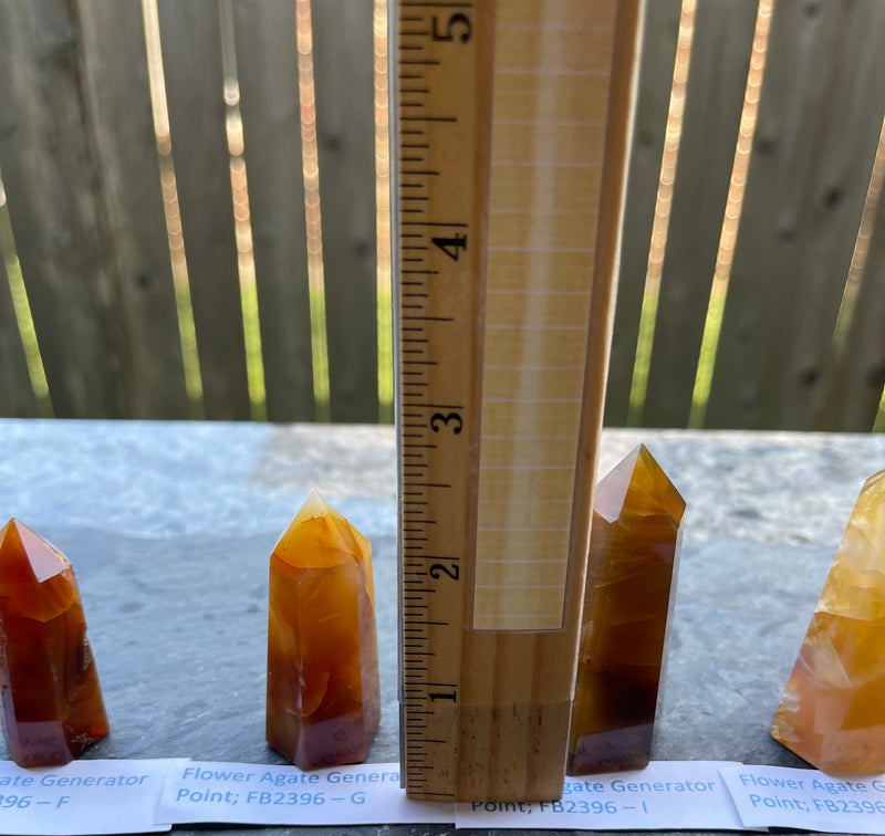 Peach Agate Generator Polished Standing Point from Madagascar (Tower) FB2396 🍑