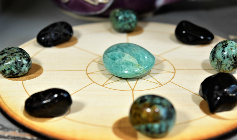 Protection, Grounding, Mental Clarity, & Spirit Healing Crystal Grid; FB1452