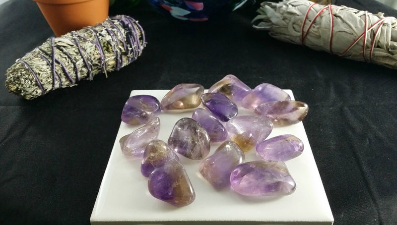 Tumbled Ametrine for decision making, focus, and well-being