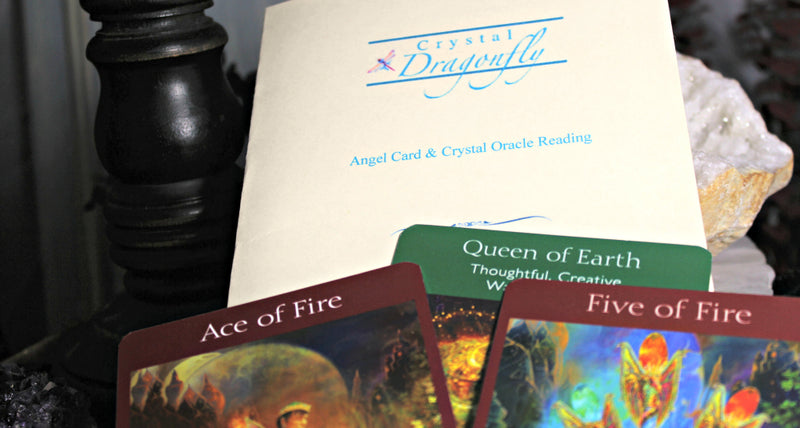 Crystal Oracle / Angel Card Reading with Intuitively Chosen Stones; FB1927
