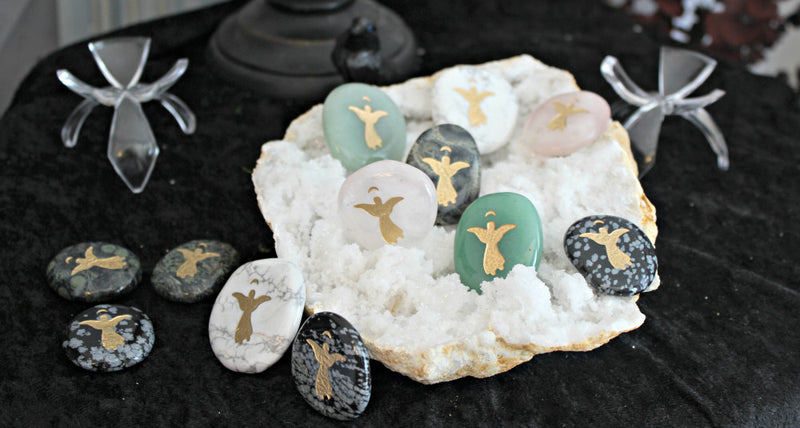 Angel Totem / Spirit Stone Engraved on Assorted Gemstones