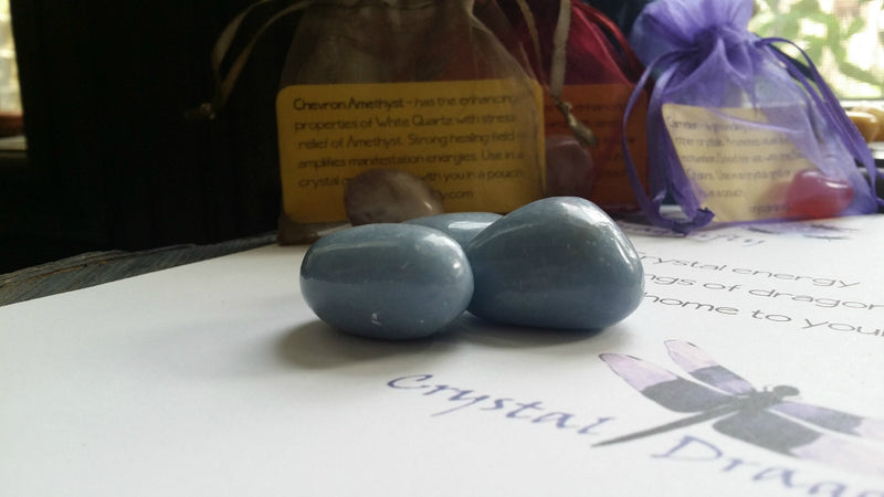 Tumbled Angelite "Stone of Awareness", Angels, Goodness, Benevolence