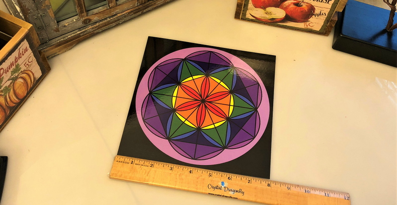 Chakra Crystal Grid Board, Mat, Base FB1259