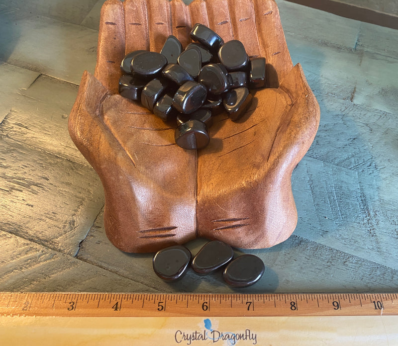 Tumbled Flat Free Form Hematite - Reduces Stress, Shielding & Decreases Negativity