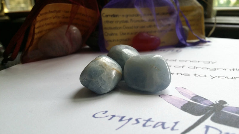 Tumbled Blue Calcite - Soothes Nerves & Anxiety