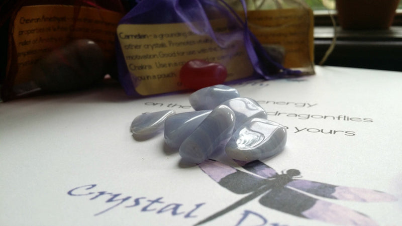 Blue Lace Agate Tumbled Stones