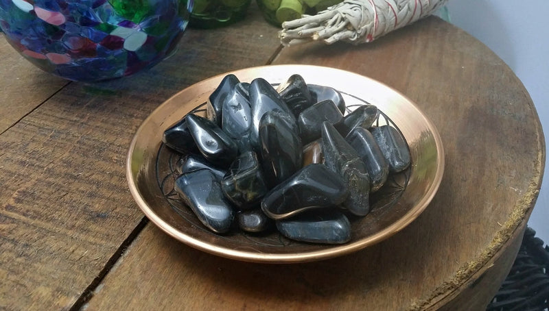 Tumbled Blue Tiger Eye (Hawk's Eye) for psychic abilities, public speaking and intuition