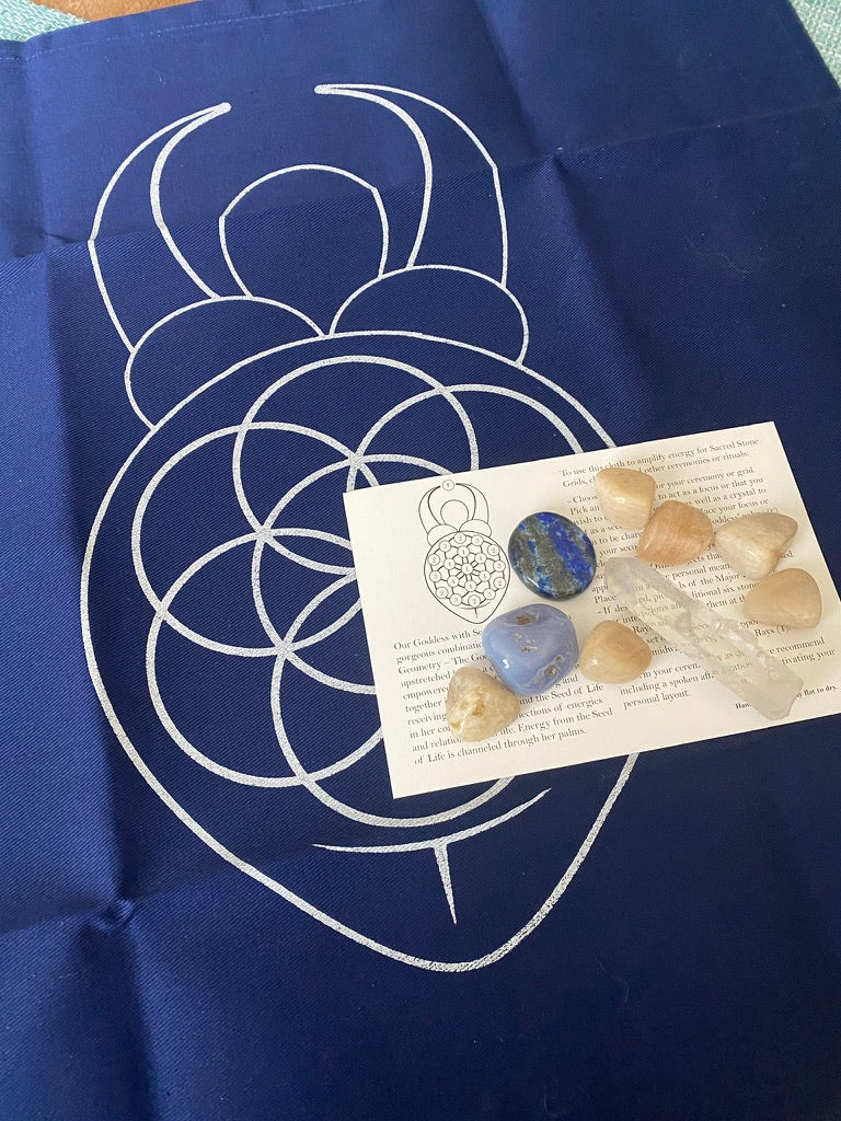 Sacred Geometry, Goddess Altar Cloth / Crystal Grid Base / Layout FB2233