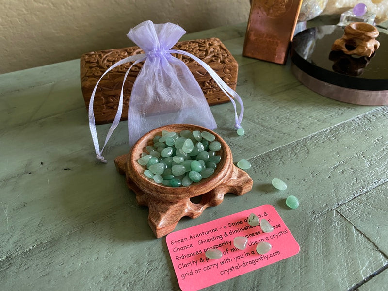 Tumbled Green Aventurine Chips Grab Bag FB3044
