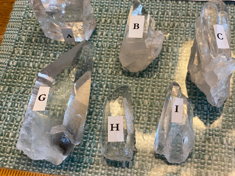 Clear Quartz 💙 AAA Quality 💙 Special Water Clear Natural Points for amplifying energy FB2011
