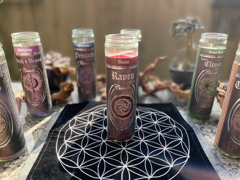 7 Day Glass Ritual Candles with Specific Intentions FB3003