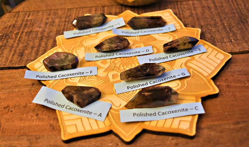 Cacoxenite Tumbled and Polished Stones from Brazil, Stone of Ascension; FB1533