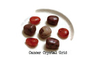 Zodiac Crystal Astrology Grids - all 12 Zodiac Signs, Tumbled stones, pouch & card