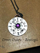 Sterling Silver Chakra Mandala Pendants Hand Set in Sterling Silver; FB1471