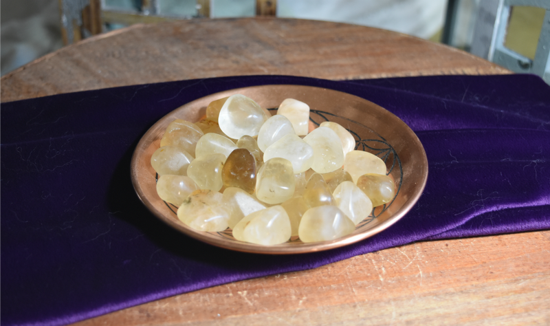 Tumbled Citrine, Natural - Stone of Success, Harmony & Cheerfulness; FB1473