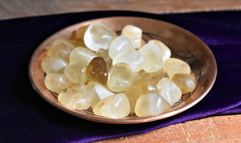 Tumbled Citrine, Natural - Stone of Success, Harmony & Cheerfulness; FB1473