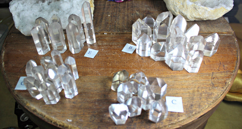 Polished Quartz Points - Perfect for Crystal Grid - Rainbows - Clear - Light - Stone of Power